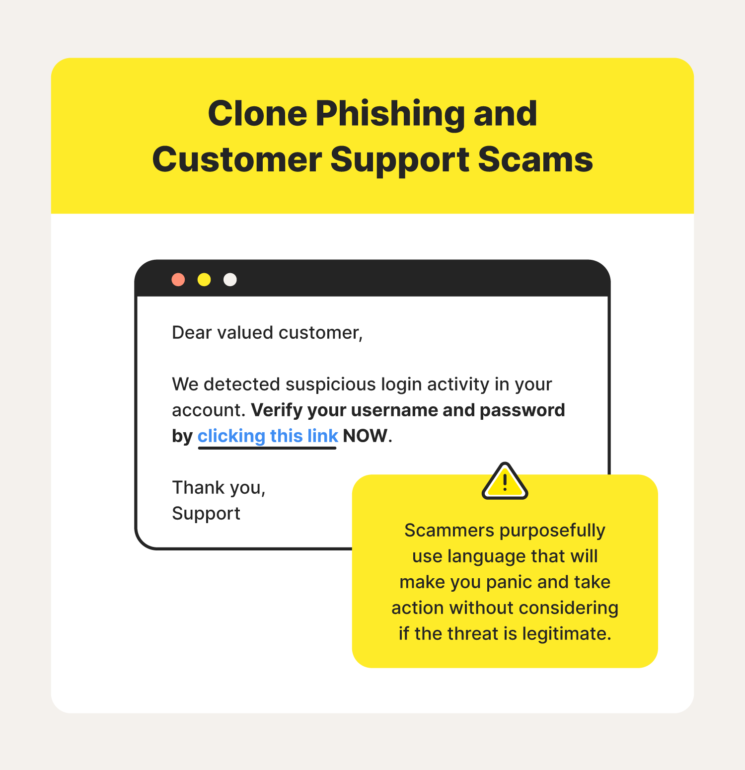 Customer support scam