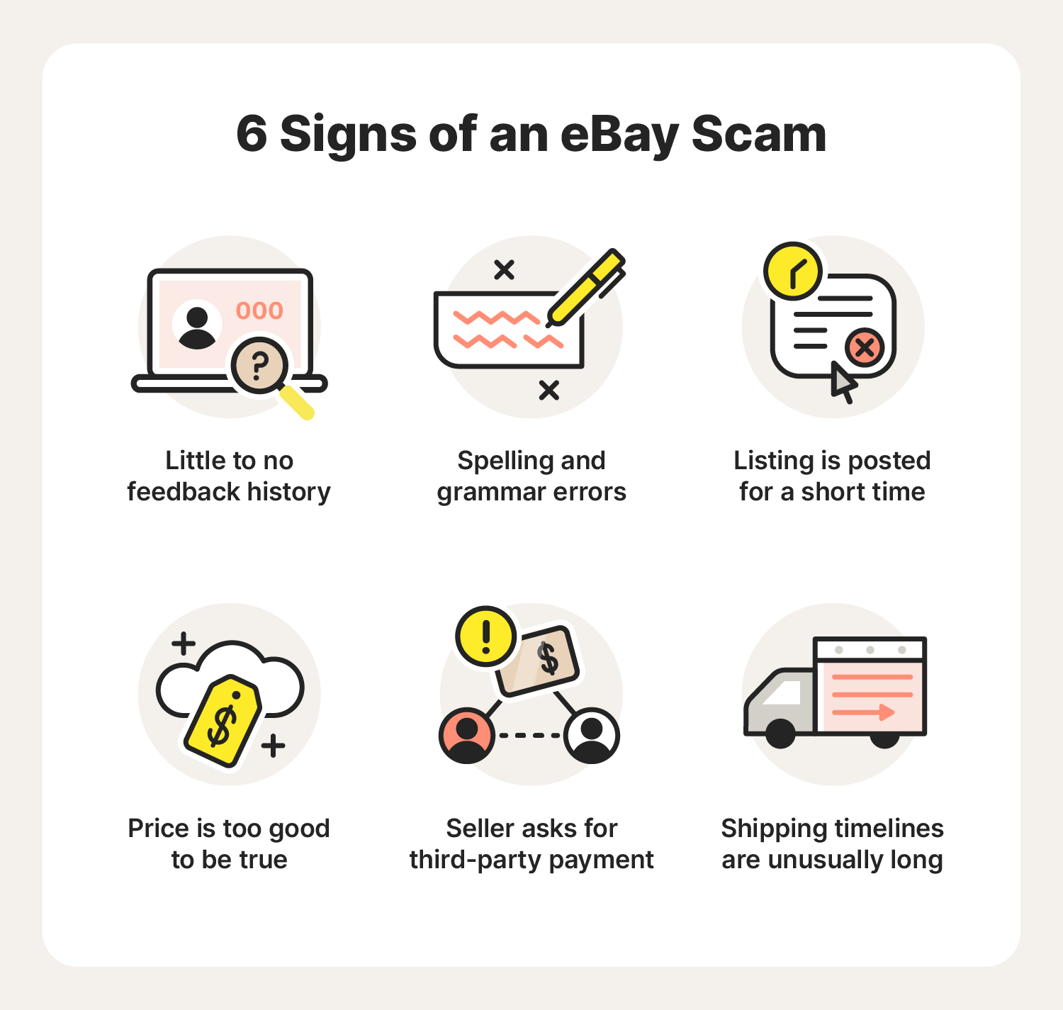 6 signs of eBay scams.